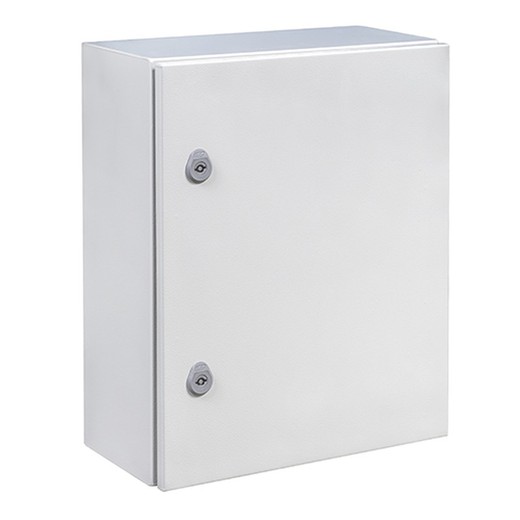 Wall Cabinet Ip66 Laminated Steel 500X400X200 Opaque Door With Plate