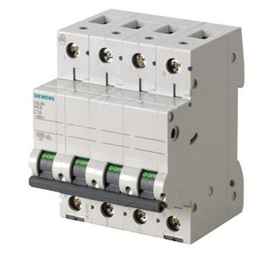 Magnétothermique Automatique 400V 6Ka 3 Pôles + Pôles Neutre C 6A Siemens