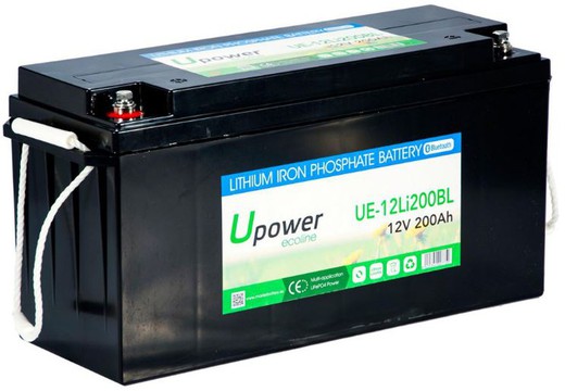 Batería de Litio monobloque de 12V carga universal y Bluetooth 200Ah 95%DOD