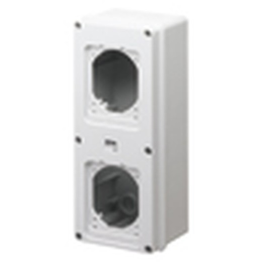 Wall Box With Die-Cut Lid For 2 Fronts - Ip55.