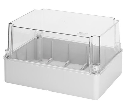 Junction Box And For Electrical And Electronic Appliances - High Transparent Cover - Ip56 - Internal Dimensions 30