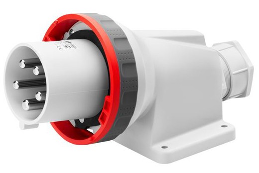 Fixed Wall Plug A 9000B0 - Ip67 - 3P+N+T 63A 380-415V 50/60Hz - Red - 6H - Indirect Tightening