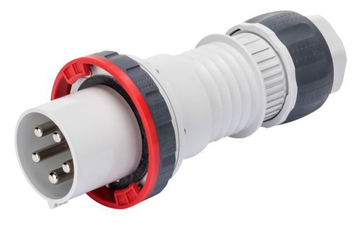 Hp M00D3Vil Straight Plug - Ip66/Ip67/Ip68/Ip69 - 3P+E 125A 380-415V 50/60Hz - Red - 6H - Indi Tightening