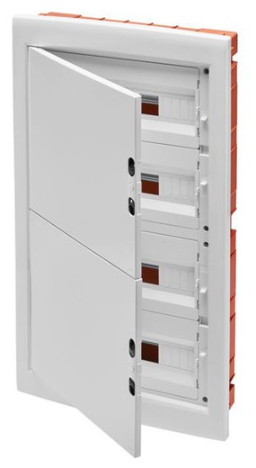 Quadros de Distribuição Com Painéis Pré-cortados e Moldura Removível - Porta Cega - 72M (18X4) Ip4