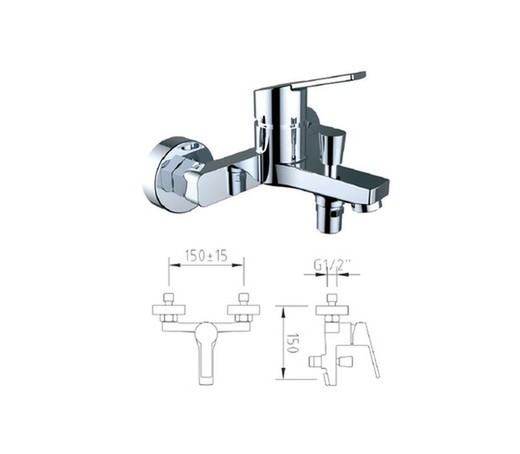 Bath Mixer Faucet - Shower C1 Cabel One