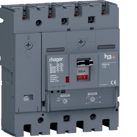 Interruptor Automático Caja Moldeada H3+ P250 4Pn0-100% 250A