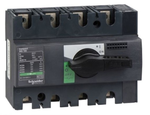 Interruptor / Seccionador Compact 160A 4P Empotrable Negro