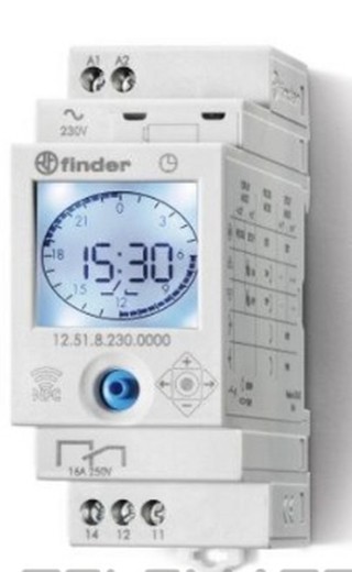 Int.Hor.Sem.Astro 12,Nfc,W 35Mm,1 Cto.Conmd.16A,110/230V Ac/Dc Rsva.Marcha