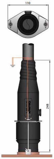 Kit 3 Fasi Con Connettore Dritto Cgs 250A 70-150