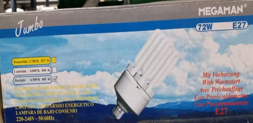 Lampada Jumbo 72 Con 4 Plx18W E27 6500K