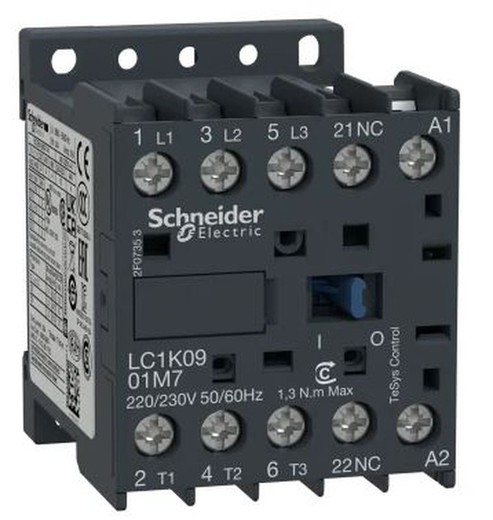 Mini contactor 9A 3P 220V AC 50-60Hz