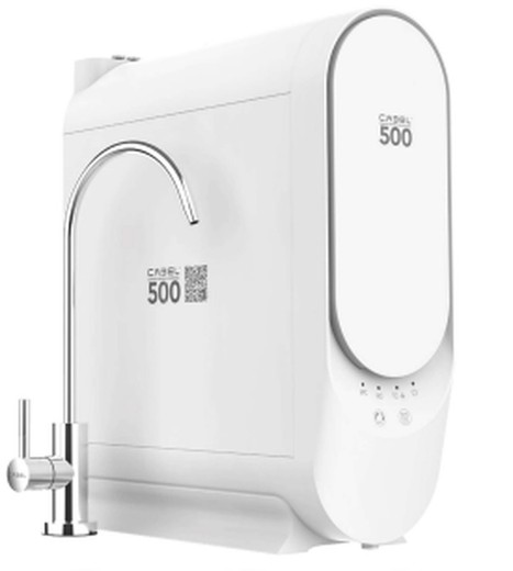 Modell CABEL 500 Direktfluss-Umkehrosmoseanlage für den Hausgebrauch zur Wasserproduktion.