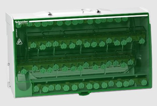 Distribuidor modular 4P 125A com 60 conexões