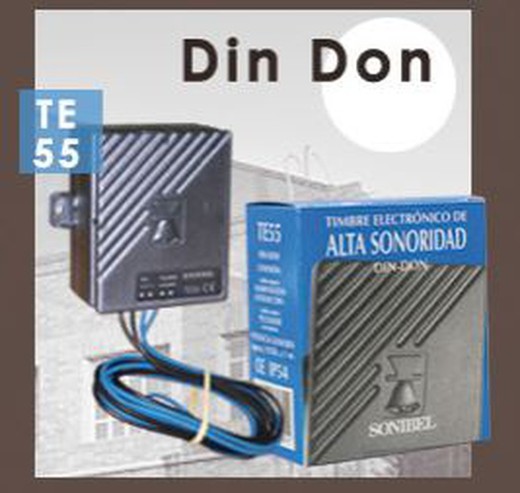 Sonnette électronique Din-Don à haut niveau sonore 110/230V SONIBEL