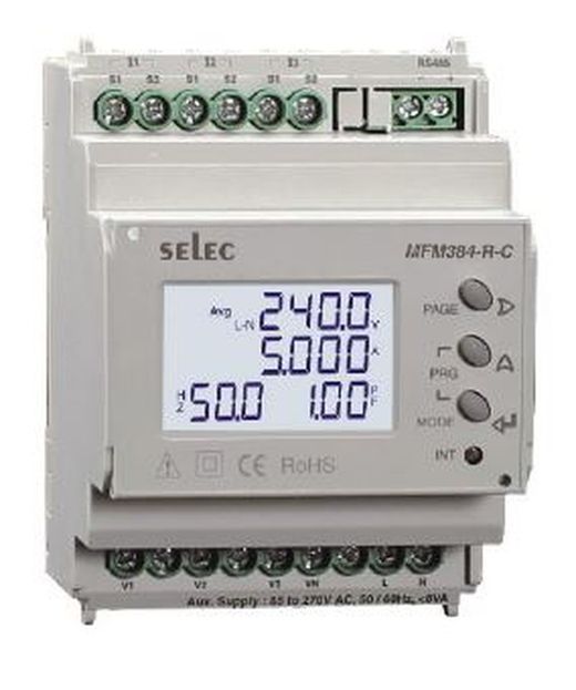 Analizador Redes Lectura Armónicos Thd Rs485+Salida Alarma/Pulso Trif.Mono