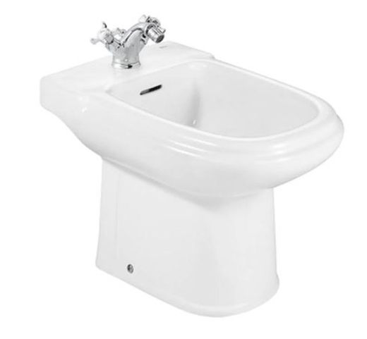 Bidet For Monobloc With White Lady Fixation