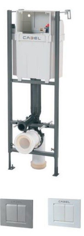 Cisterna Empotrada Initio Cabel Con Pulsador Cromo Mate + Pu