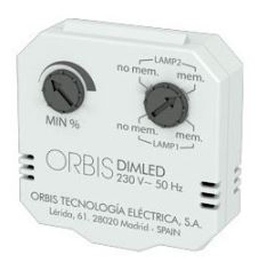 Elemento Regulador de Luminosidad para Caja de Mecanismo DIMLED 230V Apto para todo tipo de Lámparas Regulables en Tensión Instalación 3 o 4 Hilos