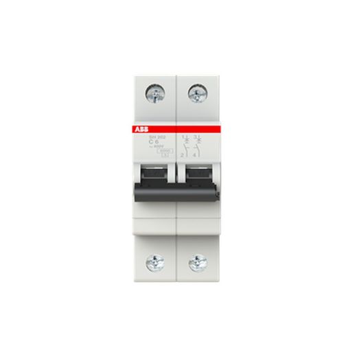 Interruptor magnetotérmico Sh202-C6 2P 6A C 6Ka 2Cds212001R0064