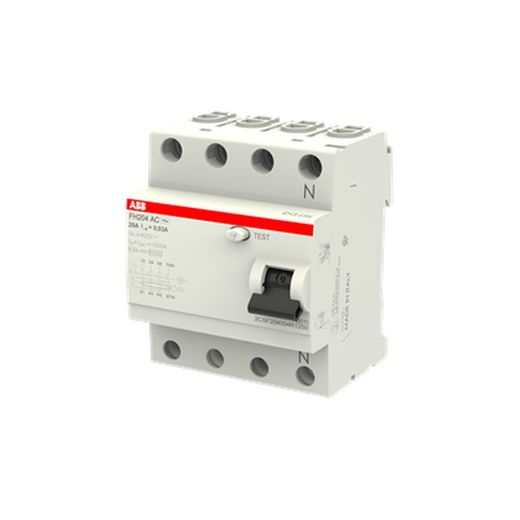 FH204 AC-25/0.03 Interruptor diferencial 4P Type AC 30 mA 2Csf204004R1250