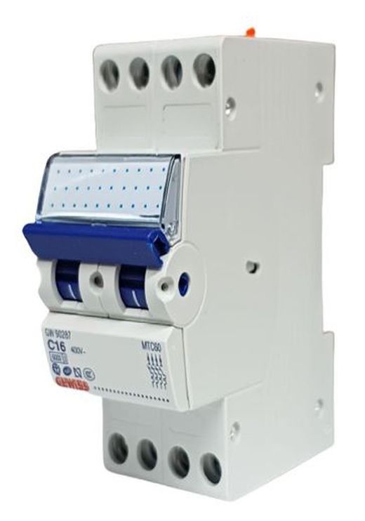 Interruptor Magnetotérmico Compacto - Mtc 60 - 4P Curva C 16A - 2 Módulos