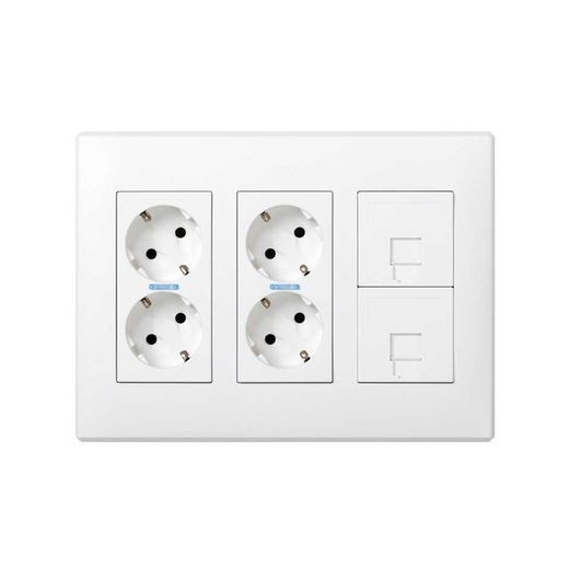 Kit Puesto De Trabajo 3 Módulos Blanco
