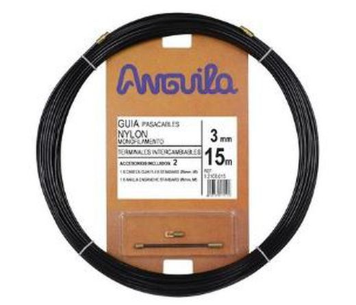 Pasacables Intercambio Nylon 3 mm 15m Negro